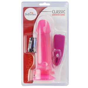 Protese Vibrador Controle Externo 16 X 4cm Hot Flowers