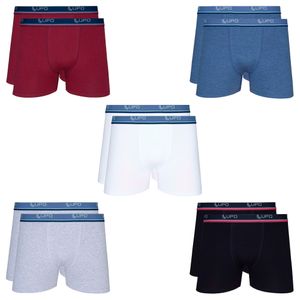 Kit 10 Cuecas Boxer Algodão Com Elastano Lupo