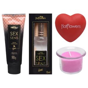 Kit Sex Sens 05 Itens Hot Flowers