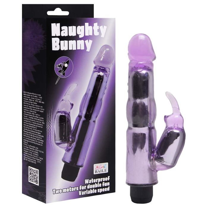 Vibrador Em Jelly Naughty Bunny Duplo Motor Sexy Import