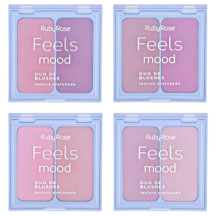 Duo Blush Feels Mood Textura Aveludada 14g Ruby Rose