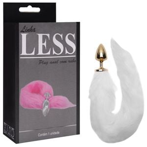 Plug Anal Less M Dourado Rabo 50cm Hard