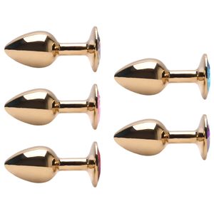 Plug Anal Aco Dourado Pedra Vipmix