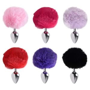 Plug Anal Medio Aco Pompom Coelho Sexy Import