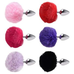 Plug Anal Medio Aco Pompom Coelho Sexy Import