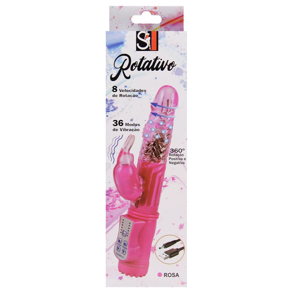 Vibrador Rotativo 36 Vibrações Recarregável Sexy Import 9776