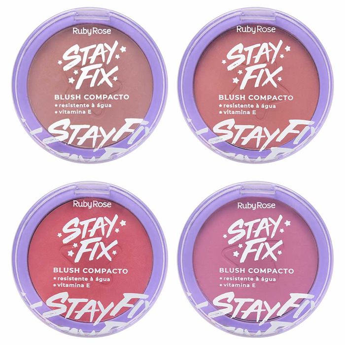 Blush Compacto Stay Fix 6g Ruby Rose