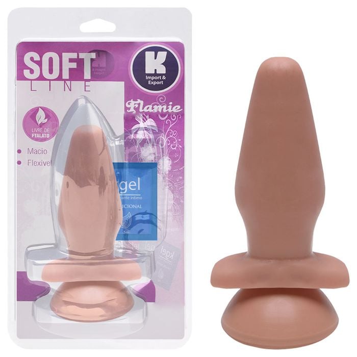 Plug Anal Maciço Com Ventosa 13,5cm Kgel
