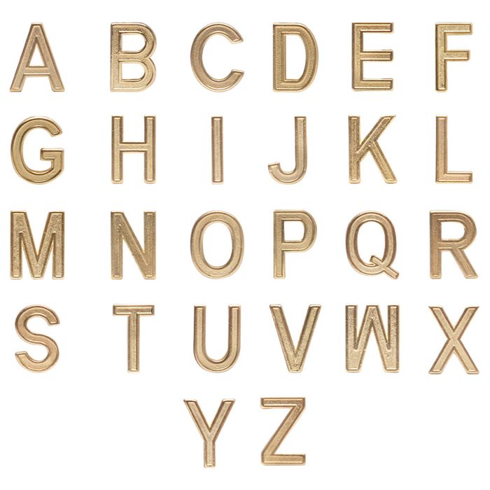 Letras Metalizada Dourada Personalizável Yaffa