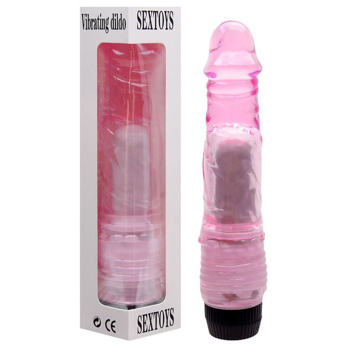 Pênis Realístico Vibrador 20 X 4cm Jelly Sexy Import