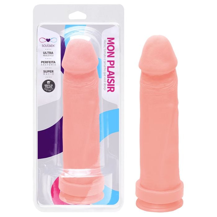 Prótese Maciça Realística Com Ventosa 21,5 X 5cm Soulsex