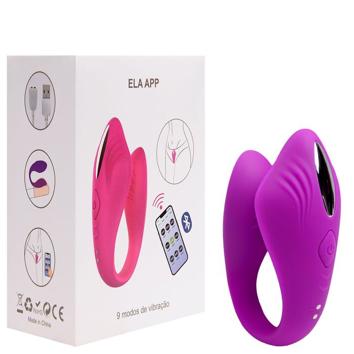 Vibrador Casal Ela App 9 Modos Sexy Import