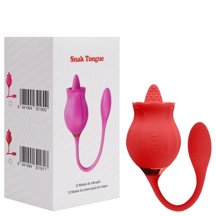 Vibrador Pulsação 12 Modos Snak Tongue Sexy Import