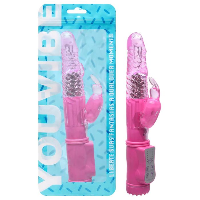 Vibrador Rotativo Rabbit Com 12 Vibrações 22 X 3cm Vipmix