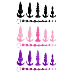 Kit Plug Anal Silicone 6 Unidades Sexy Import