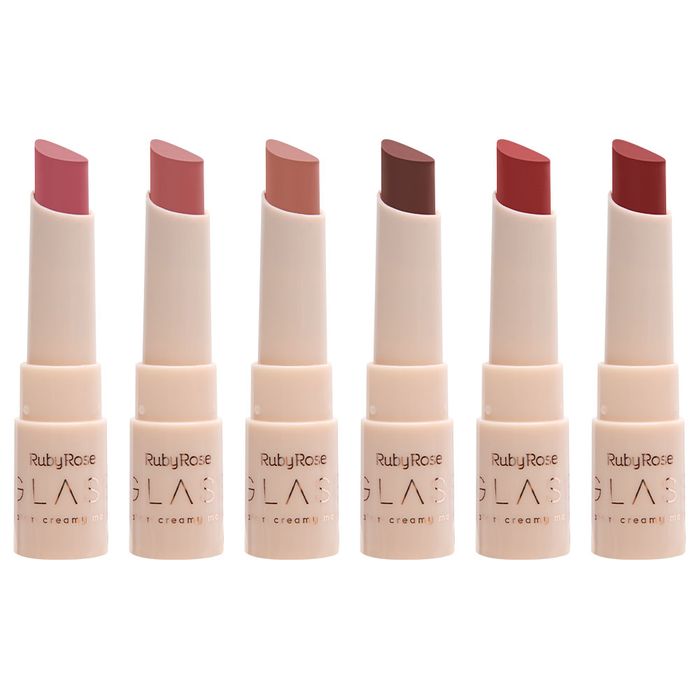 Batom Creamy Matte Glass Alta Cobertura Ruby Rose