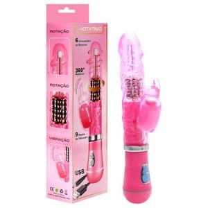 Vibrador Rotativo Coelhinho Usb Sexy Import