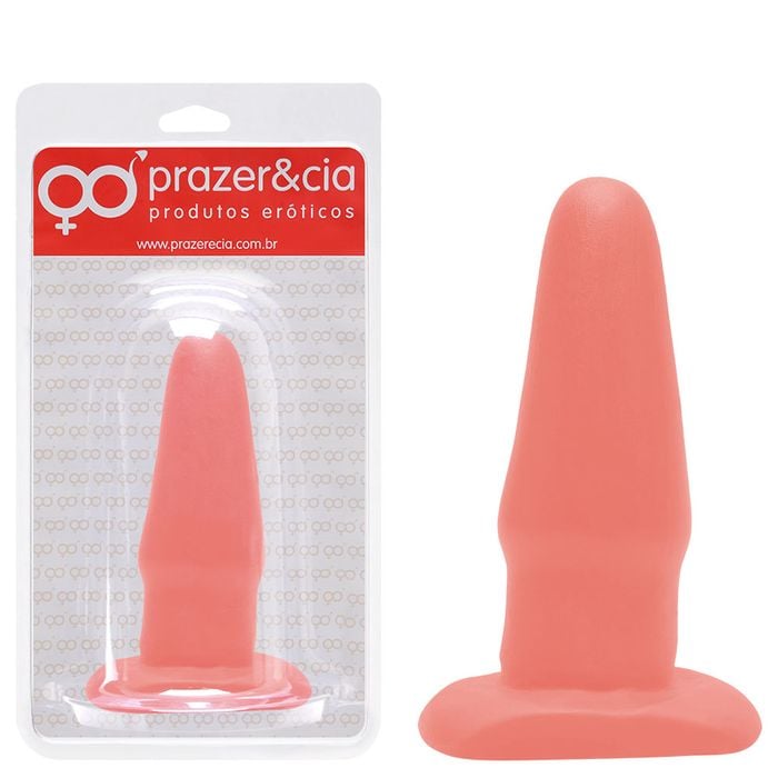 Plug Anal De Borracha Maciça 13 X 4,3cm Prazer E Cia