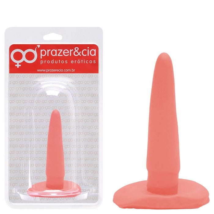 Plug Anal Borracha Maciça 11,2 X 2,5cm Prazer E Cia