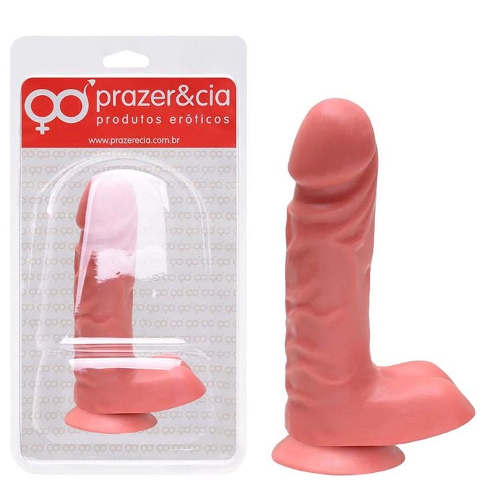 Pênis De Borracha Maciça 16,5 X 3,6cm Prazer E Cia