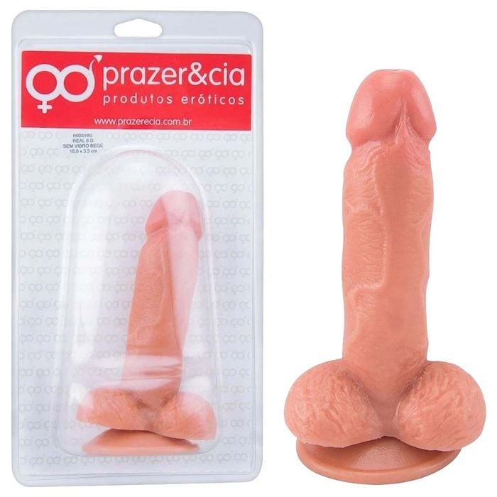 Pênis De Borracha Maciça 16 X 3,5cm Prazer E Cia