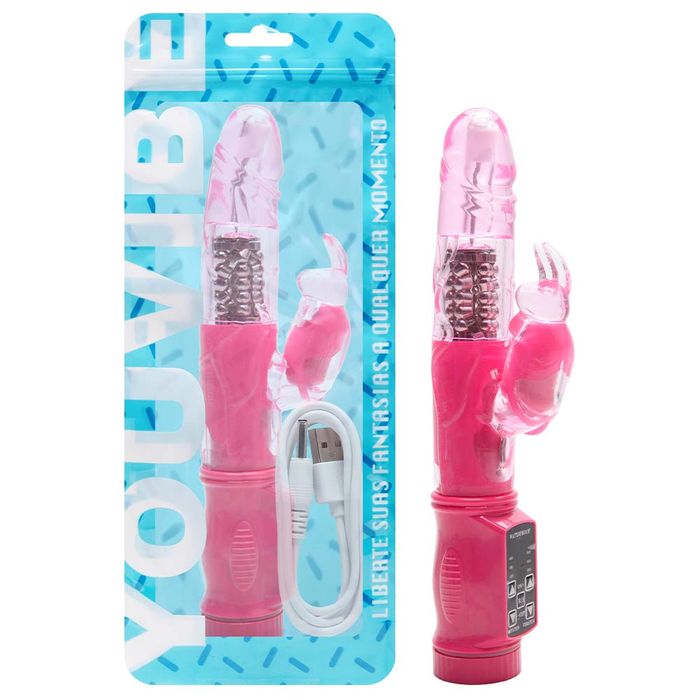 Vibrador Rotativo Estimulador Coelho 12 Vibrações Vipmix