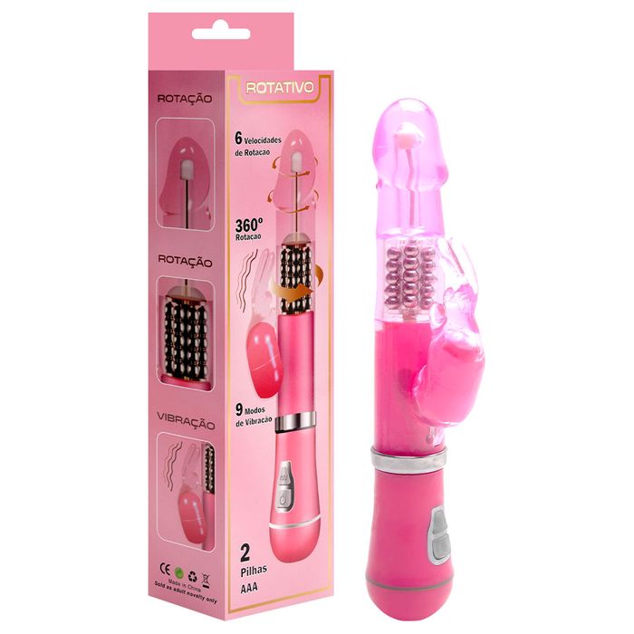 Vibrador Rotativo Coelhinho Pilha Sexy Import