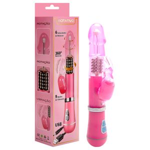 Vibrador Rotativo Coelhinho Recarregável Sexy Import