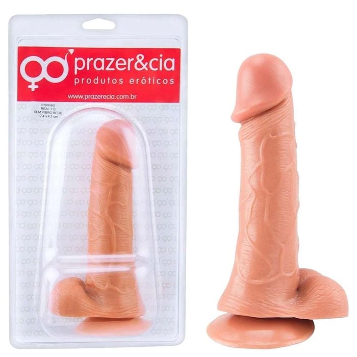 Pênis De Borracha Maciça 17,4 X 4,1cm Prazer E Cia