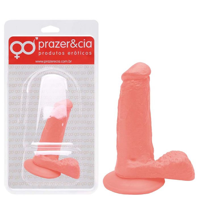 Pênis De Borracha Maciça 14 X 3,2cm Prazer E Cia