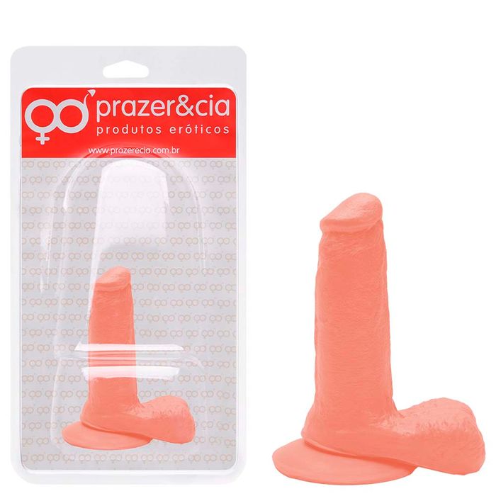 Pênis De Borracha Maciça 12 X 2,7cm Prazer E Cia