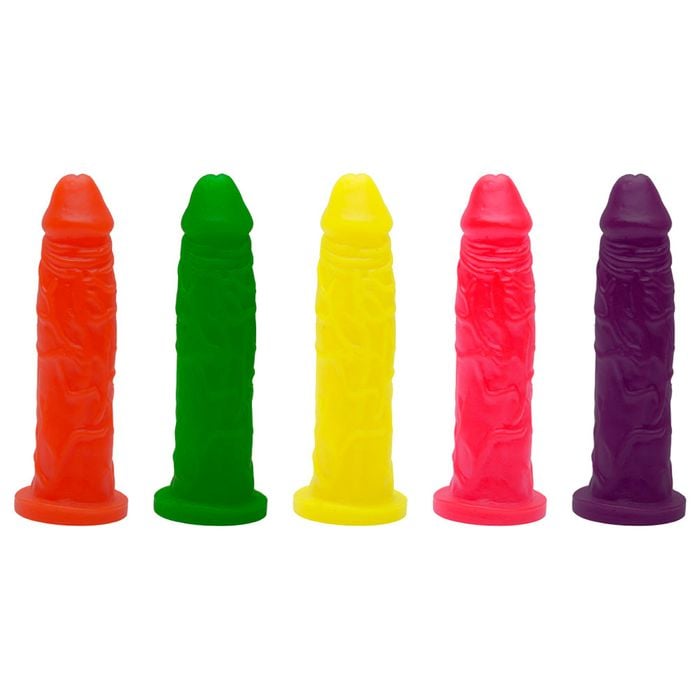 Pênis De Borracha Maciço Colors 14,5 X 3,4cm Kgel