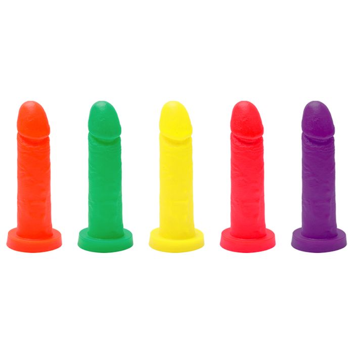 Pênis De Borracha Maciço Colors 15,5 X 3,7cm Kgel