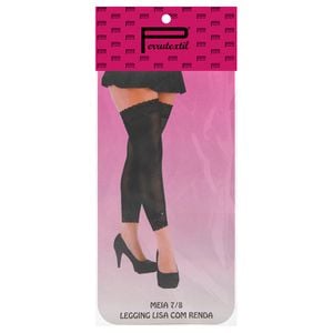 Meia Legging Com Renda Perrutextil