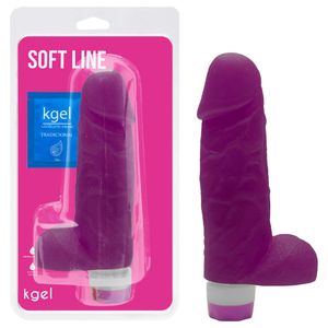 Pênis Vibrador Interno Colors 18 X 5cm Kgel