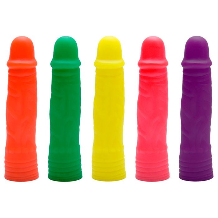 Pênis De Borracha Maciço Colors 21 X 4,2cm Kgel