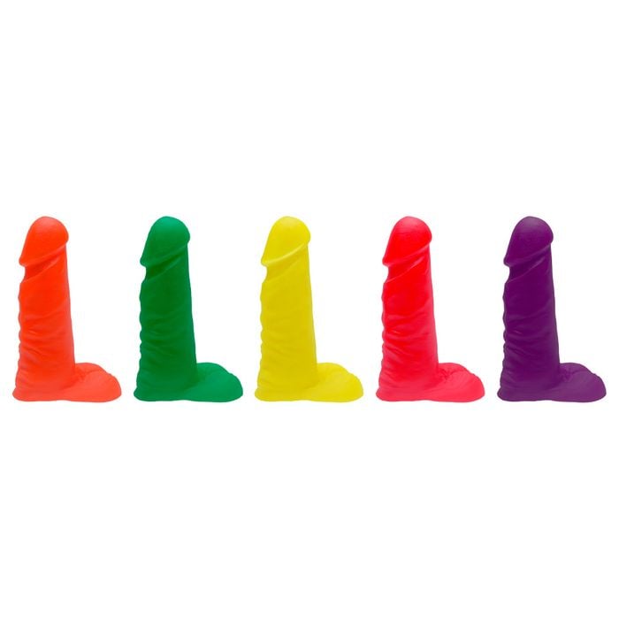 Pênis De Borracha Maciço Colors 11,5 X 3,3cm Kgel