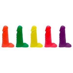 Pênis De Borracha Maciço Colors 11,5 X 3,3cm Kgel