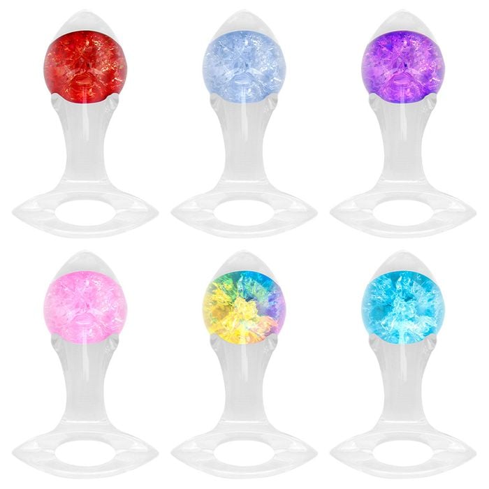 Plug P Anal Silicone Esfera Vidro Seta Vipmix