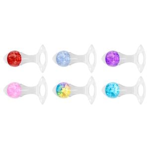 Plug P Anal Silicone Esfera Vidro Seta Vipmix