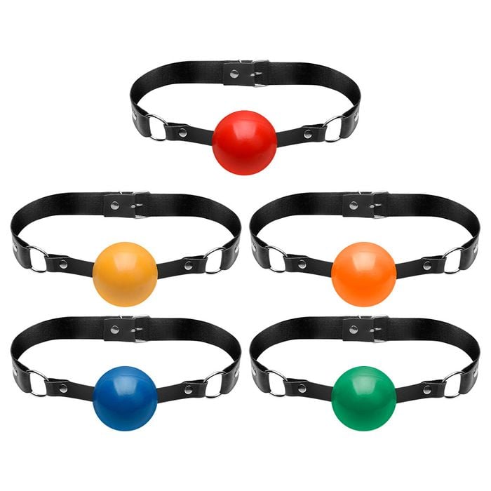 Mordaça Bola Com Tira Em Couro Dominatrixxx