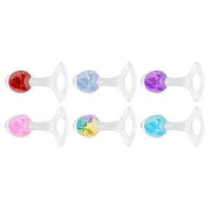 Plug P Anal Silicone Esfera Vidro Diamante Vipmix