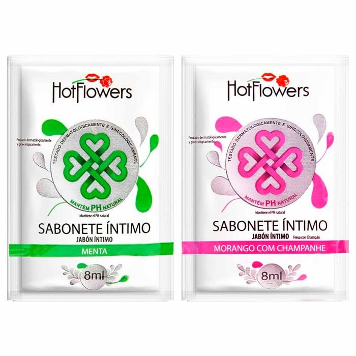 Sabonete íntimo Líquido Sachê 8ml Hot Flowers