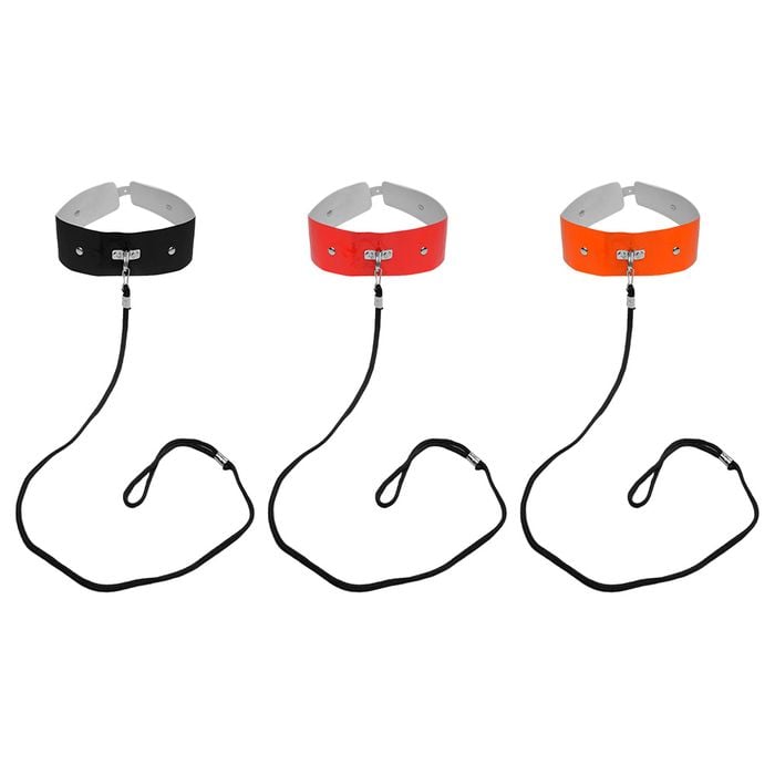 Coleira Em Verniz Com Guia 1m Dominatrixxx