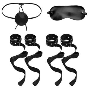 Kit Algema E Tornozeleiras Com Tiras Bola E Venda Dominatrixxx