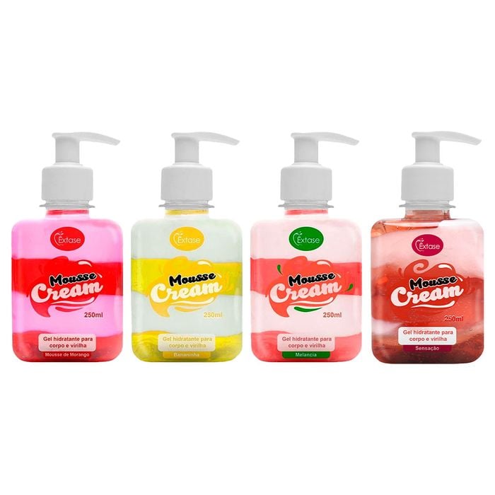 Mousse Cream Gel Corpo E Virilha 250ml Extase