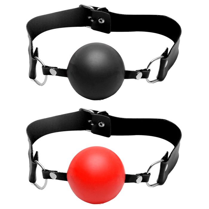 Mordaça Bola Com Regulagem Couro êxtase
