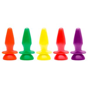 Plug Anal Colors Maciço Com Ventosa 13,5cm Kgel