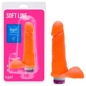 Pênis Vibrador Multivelocidade Colors 17,5 X 3,8cm Kgel