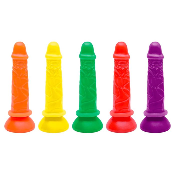 Pênis De Borracha Colors Ventosa 17,5 X 3,8cm Kgel